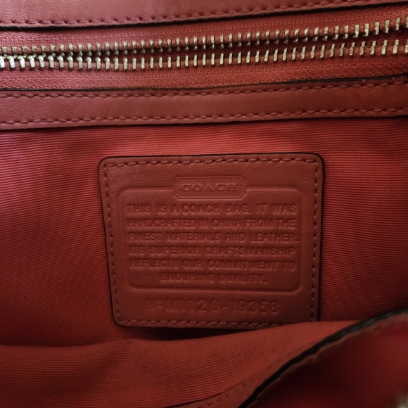 Vintage Coach Hamptons Signature  Crossbody Or Shoulder Bag Watermelon Pink - Picture 6 of 12